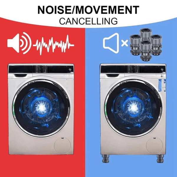 Washing Machine Vibration Pads, Floor Trays, Refrigerator Stand (4 Pcs Set)