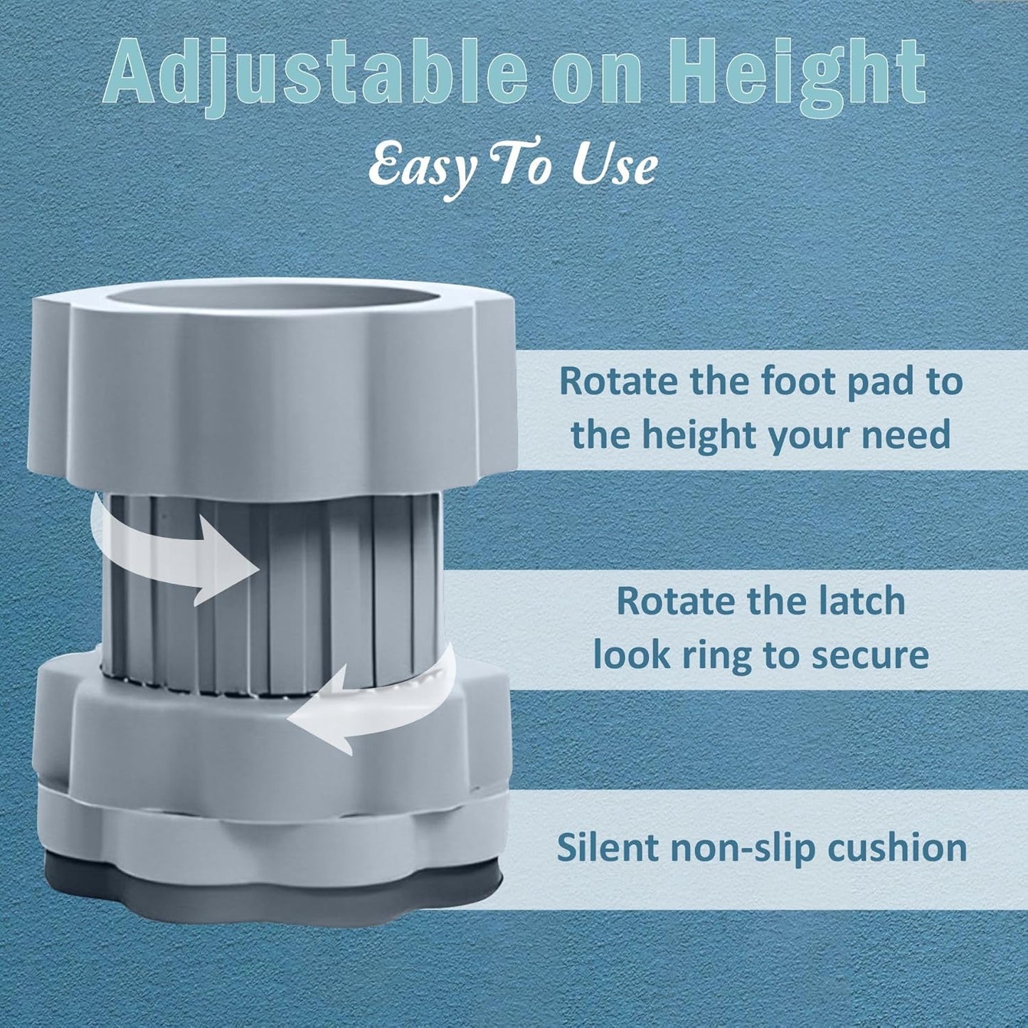 Washing Machine Vibration Pads, Floor Trays, Refrigerator Stand (4 Pcs Set)